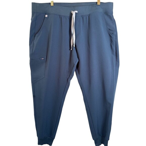 Figs Technical Collection Jogger Pants Size 2XL Trousers Scrubs Blue Medical EUC - Picture 1 of 11